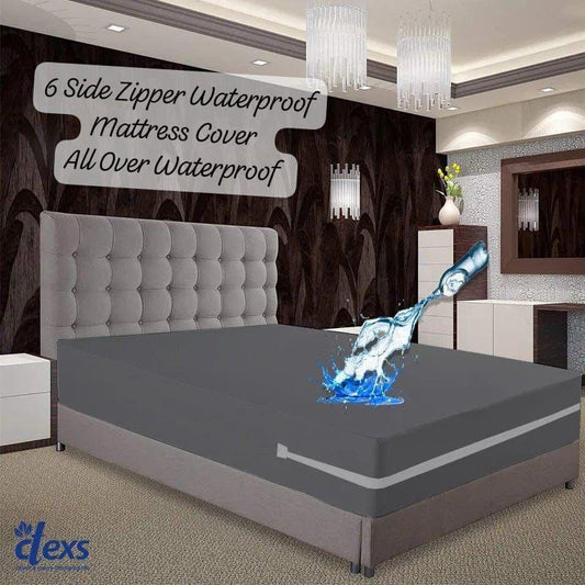 *6 SIDE ZIPPER WATERPROOF MATTRESS COVER