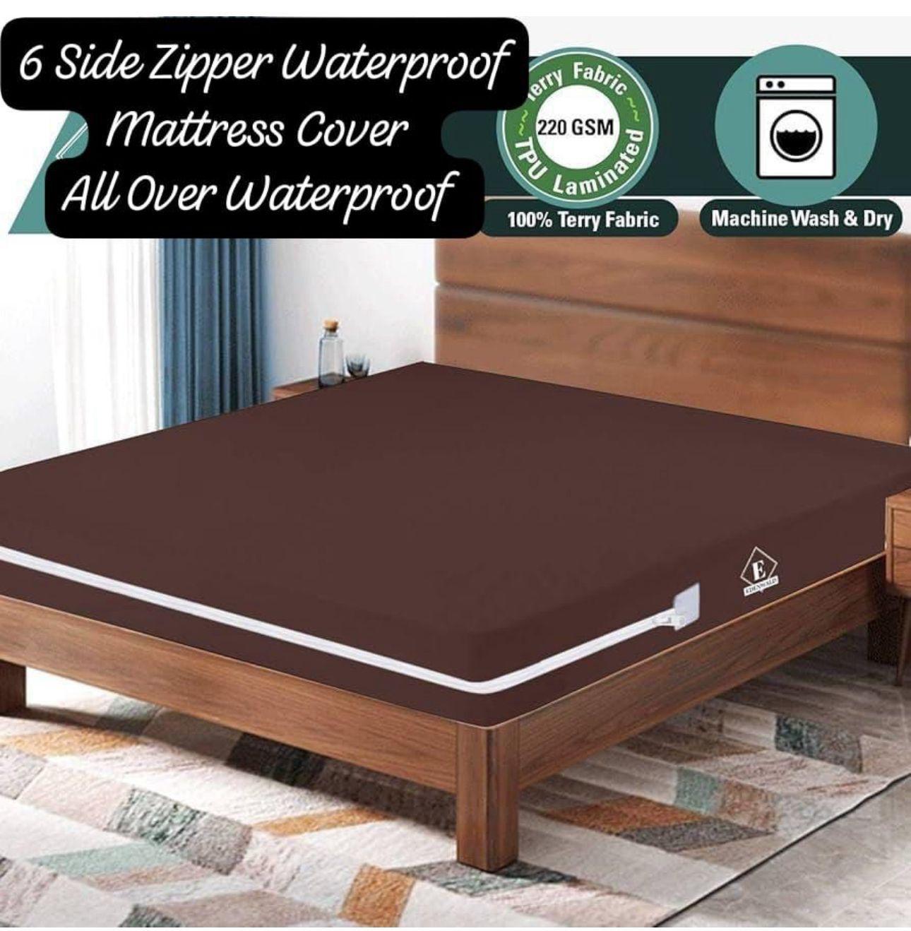 *6 SIDE ZIPPER WATERPROOF MATTRESS COVER